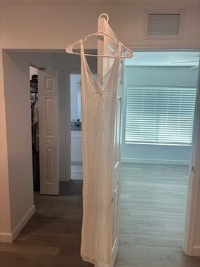 White Crochet Maxi Dress